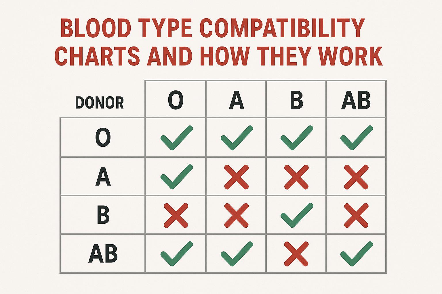 Blood Type Compatibility Charts and How They Work